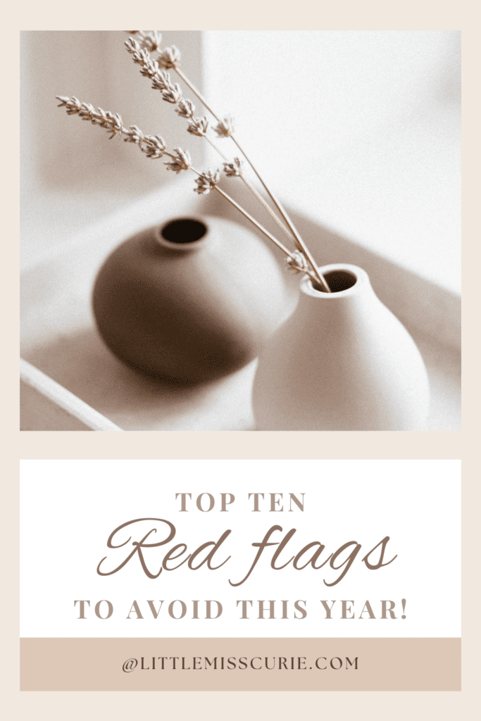 Red flags pin